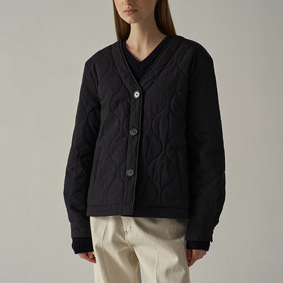 Chaqueta Corta de Algodón Acolchada Ligera para Mujer - Image 4