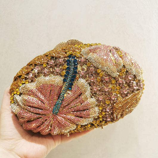 Conjunto Bolso de Noche Elegante con Diamantes y Temperamento de Celebridad - Image 12