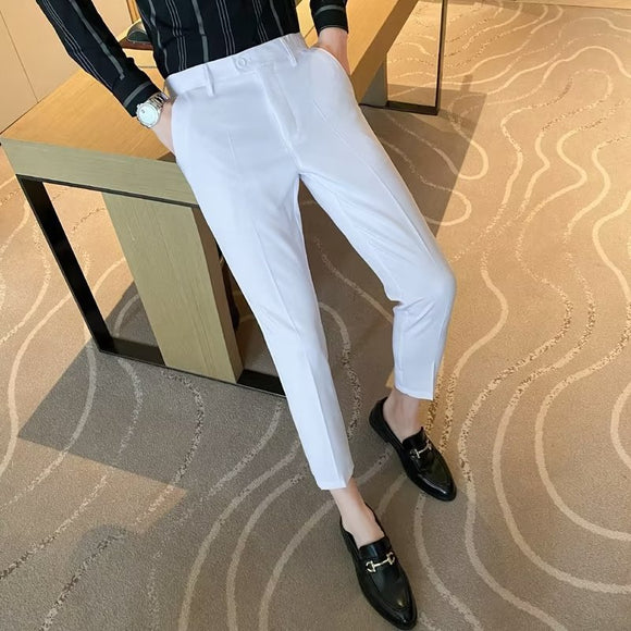 Pantalones de Vestir Casual Rectos para Hombre