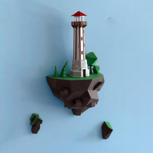 Faro de Isla 46cm - Modelo de Papel Decorativo para Pared - Image 10