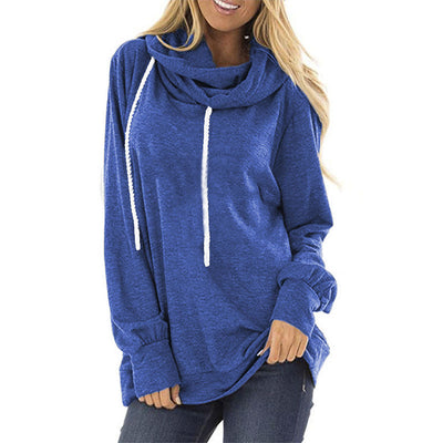 Sudadera con Capucha y Cordones Suelta Casual para Mujer - Image 5