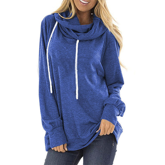 Sudadera con Capucha y Cordones Suelta Casual para Mujer - Image 5