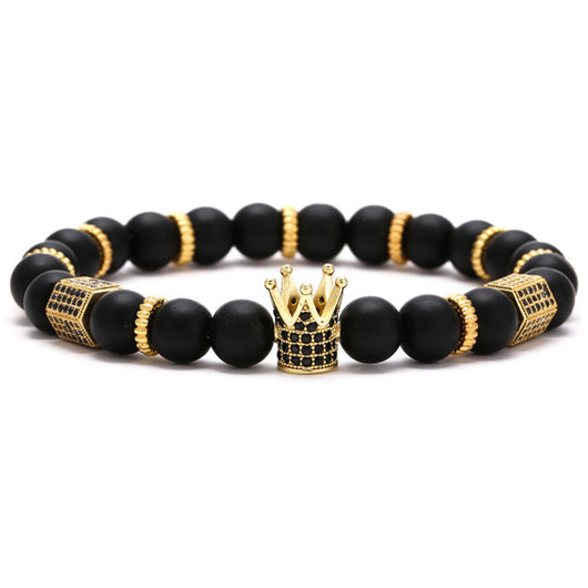 Pulsera Hexagonal para Hombre con Circonitas Incrustadas y Diseño de Corona - Image 3