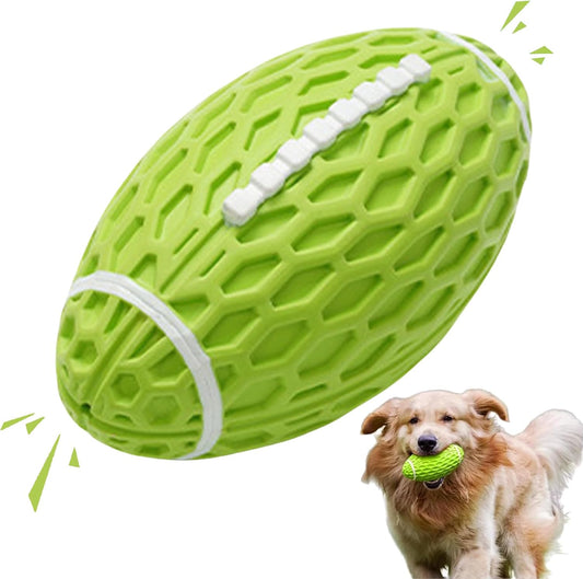 Juguete de Rugby Resistente para Perros Grandes - Diseño Duradero con Sonido Chirriante
