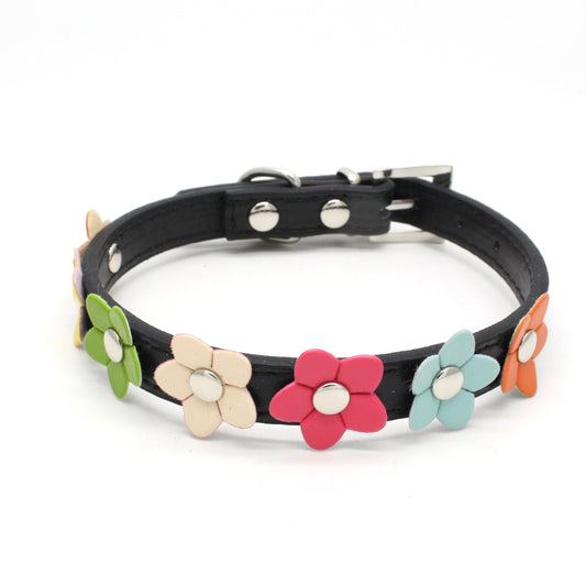 Collar para Mascota con Flores en PU - Image 2