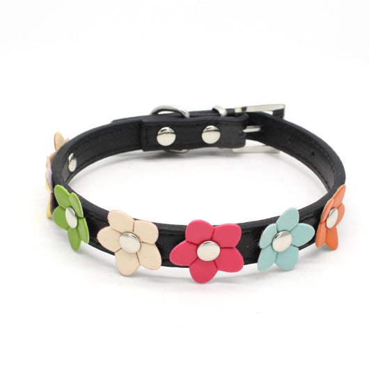Collar para Mascota con Flores en PU - Image 2