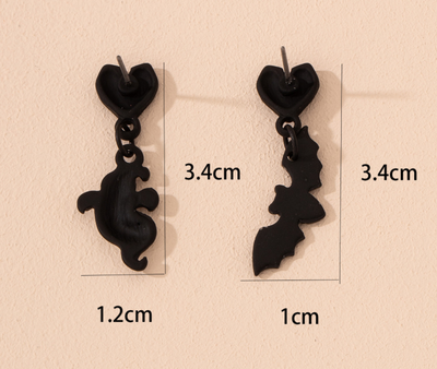 Aretes con Fantasmas, Calaveras y Murciélagos para Halloween - Image 12