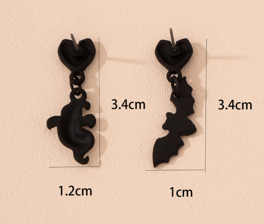 Aretes con Fantasmas, Calaveras y Murciélagos para Halloween - Image 12