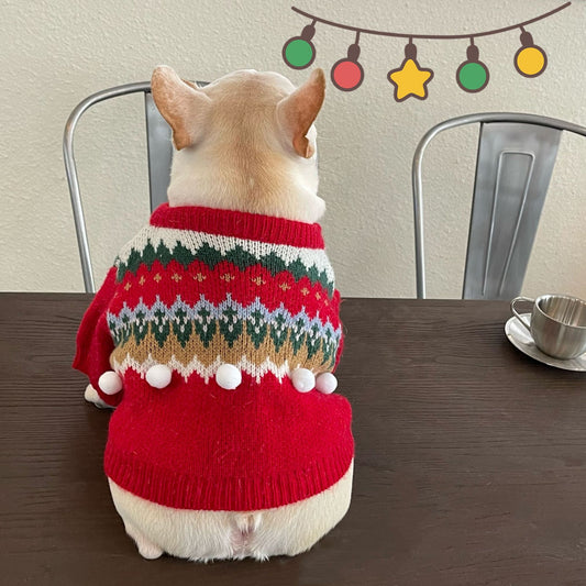 Suéter Navideño para Mascotas - Diseño Divertido de Pelea - Image 2