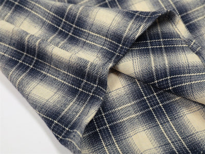 Camisa Cuadriculada Holgada de Manga Larga para Hombre - Image 11