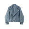 Chaqueta de Mezclilla Corta con Solapa Oversized para Mujer