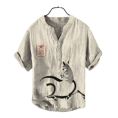 Camisa Hawaiana Navideña Casual con Estampado Santa para Hombre - Image 5