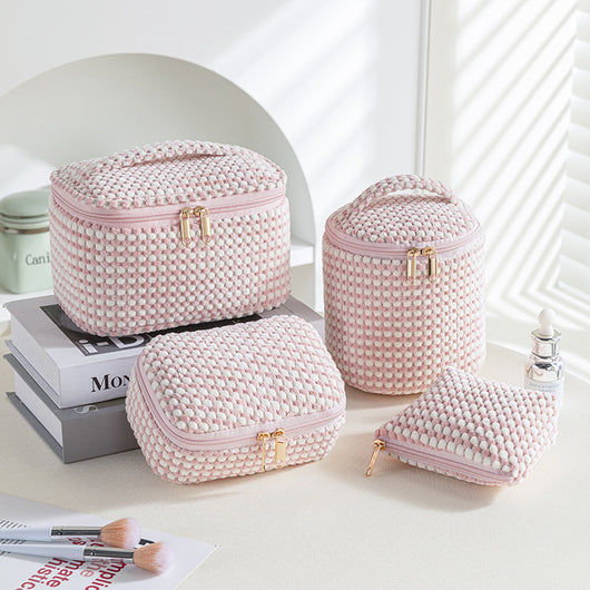 Juego de Bolsas de Viaje para Maquillaje de Franela - Set de 4 Piezas - Image 7