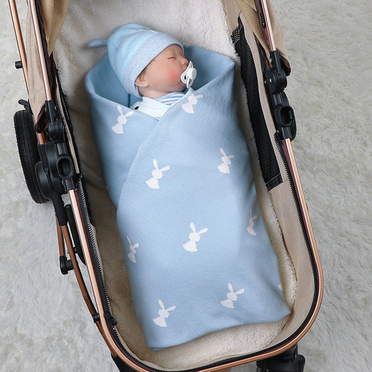 Manta Tejida de Algodón con Diseño Infantil Adorable Protección Contra el Viento - Image 2