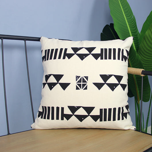 Funda de Almohada de Cuero PU Geométrica Lujo Nórdico - Image 2