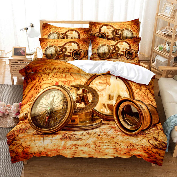 Juego de Funda Nórdica con Estampado Digital y Almohada