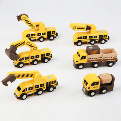 Set de Vehículos de Ingeniería Ferroviaria Magnéticos Armables - Image 8