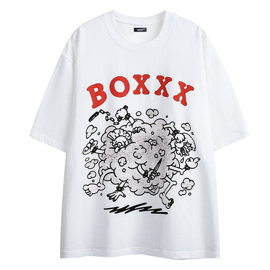 Camiseta Holgada Estampado Caricatura para Hombre - Image 7