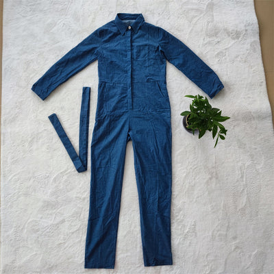 Overol Denim para Mujer con Camisa Integrada y Cinturón - Image 5