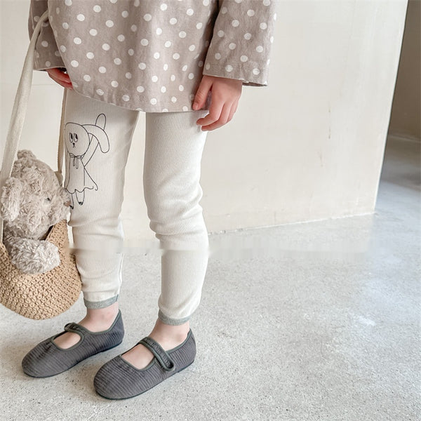 Leggings Infantiles Estampado Conejo Otoño - Diseño Adorable