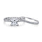 925 Sterling Banhado a Prata Quadrado Diamante Princesa Personalidade Simples Anel de Casal Dois em Um 18K Dourado Branco UScode4