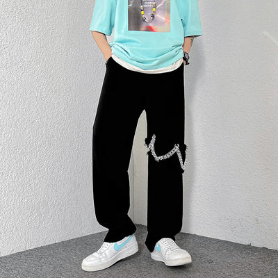 Pantalones Harajuku Sueltos de Pierna Ancha Estilo Calle Coreano - Image 16