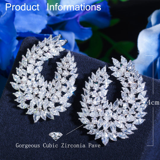 Aretes de Circonita Densidad Premium con Incrustaciones de Lujo - Image 3