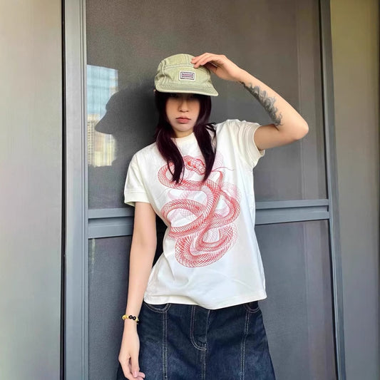 Playera Estampada Año de la Serpiente - Diseño Americano Clásico