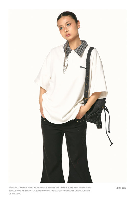 Playera Retro Bordada Oversized de Manga Corta - Image 8