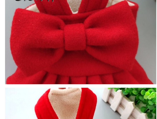 Vestido Navideño para Mascotas en Colores Sólidos - Image 6