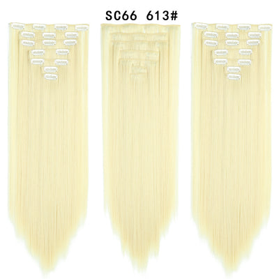 Set de Extensiones de Cabello con 16 Clips - Peluca de Fibra Sintética Premium - Image 25