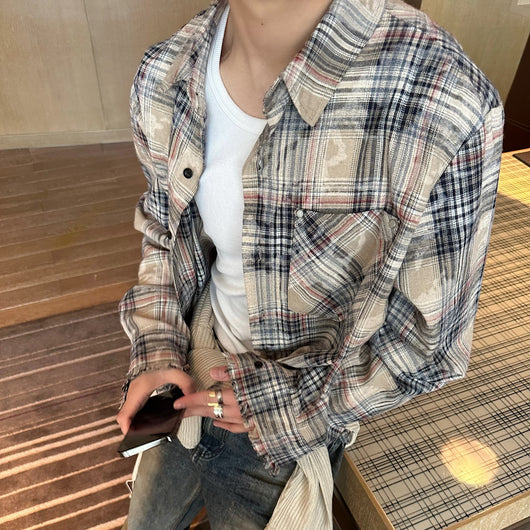 Camisa Cuadros Algodón con Textura Satinada - Image 8