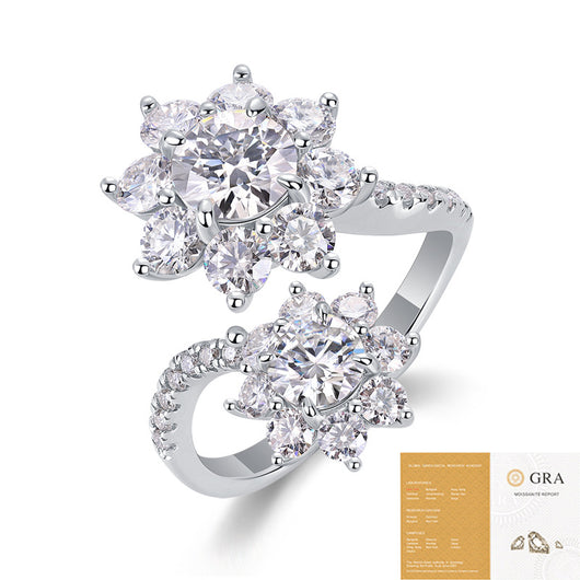 Anillo Abierto de Luz Moissanita Lujo Alta Gama - Image 7