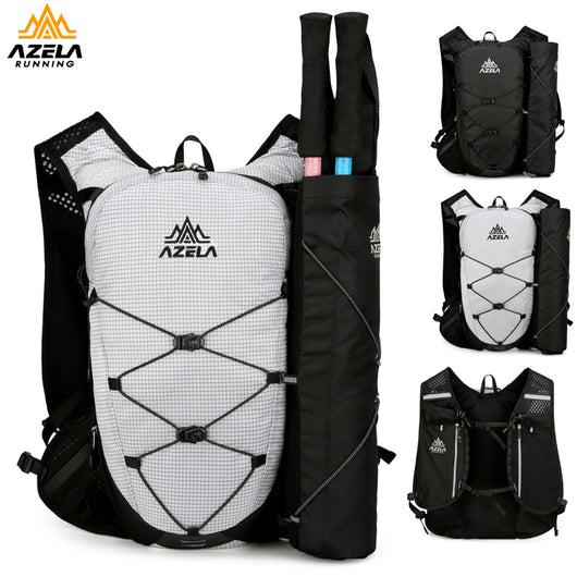Mochila de Senderismo AZELA con Patrón Grid, Ligera y Transpirable para Trail Running y Camping - Image 3