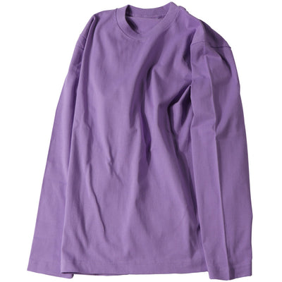 Camiseta Manga Larga de Algodón Puro Cuello Redondo Color Liso - Image 7