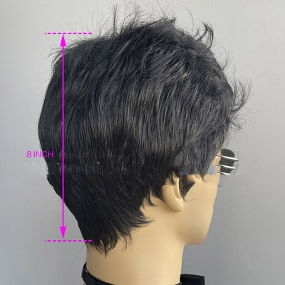 Peluca Corta para Hombre de Fibra Química Resistente - Image 9