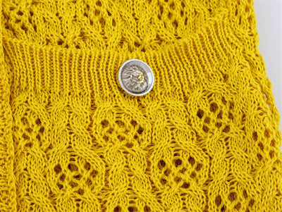 Chaleco Tejido Amarillo Sweet Style - Versatilidad y Elegancia Sin Mangas - Image 8