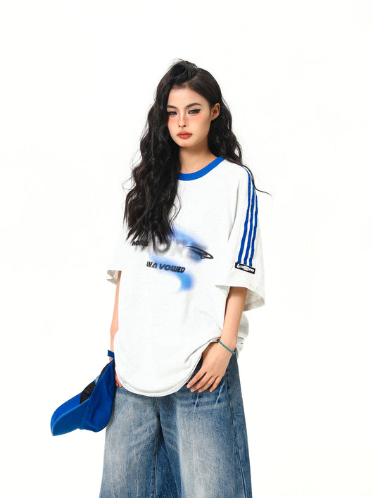 Playera Retro Patchwork Contraste de Colores para Mujer - Image 14