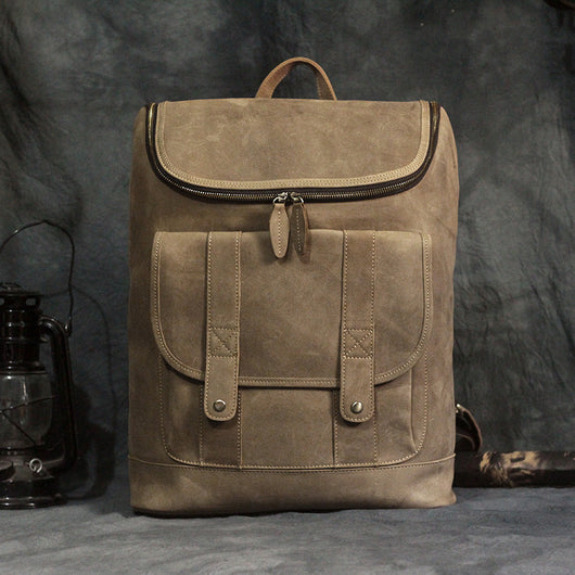 Mochila de Cuero Crazy Horse Estilo Retro para Hombre - Image 20