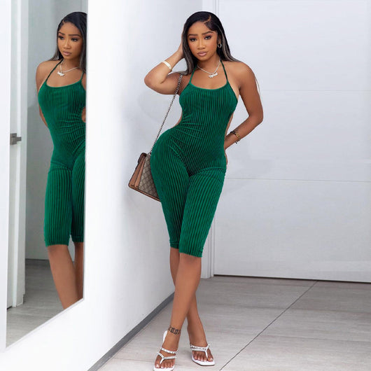 Jumpsuit Deportivo Mujer sin Mangas con Halter Anudado - Image 10