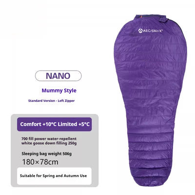 Bolsa de Dormir Ultraligera de Plumón para Camping - Image 9