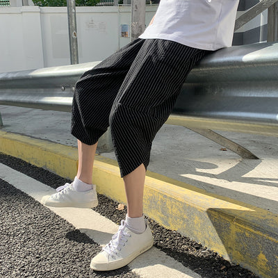 Pantalones de Lino Hombre Talla Grande Pierna Ancha - Image 7