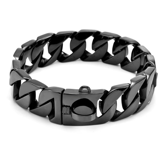 Correa para Perros Medianos y Grandes de Acero Inoxidable Dorado Rosa 32MM