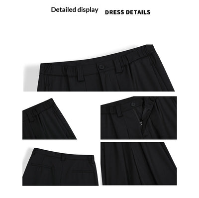 Pantalones Cortos de Vestir con Pliegues y Caída Ancha para Hombre - Image 9