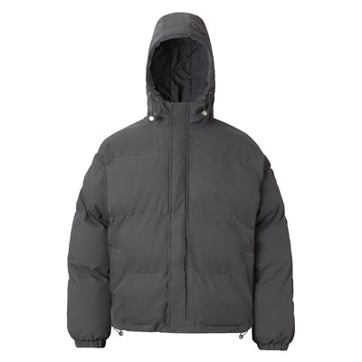 Chamarra Hoodie de Algodón Liso Estilo Americano