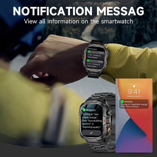 Reloj Inteligente Deportivo con Pantalla Grande y Monitor de Frecuencia Cardíaca