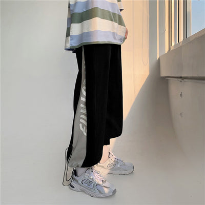 Pantalones Deportivos Estilo Coreano Tendencia Cintura Alta Corte Recto - Image 2