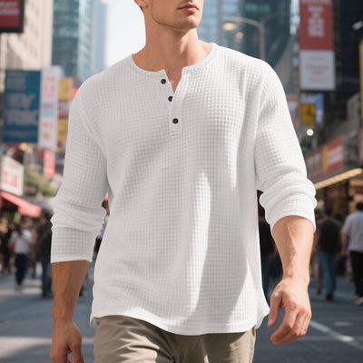 Camiseta Manga Larga Henry Estilo Retro - Image 21