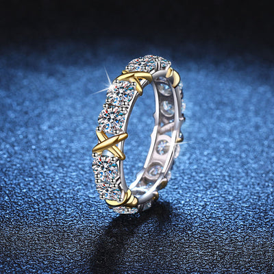 Anillo de Dos Colores Entrelazados para Mujer - Image 2