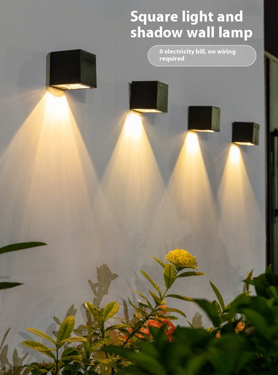 Lámpara Solar Cuadrada para Pared - Luz Ambiental Exterior - Image 12